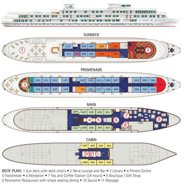 Volga Dream deck plan